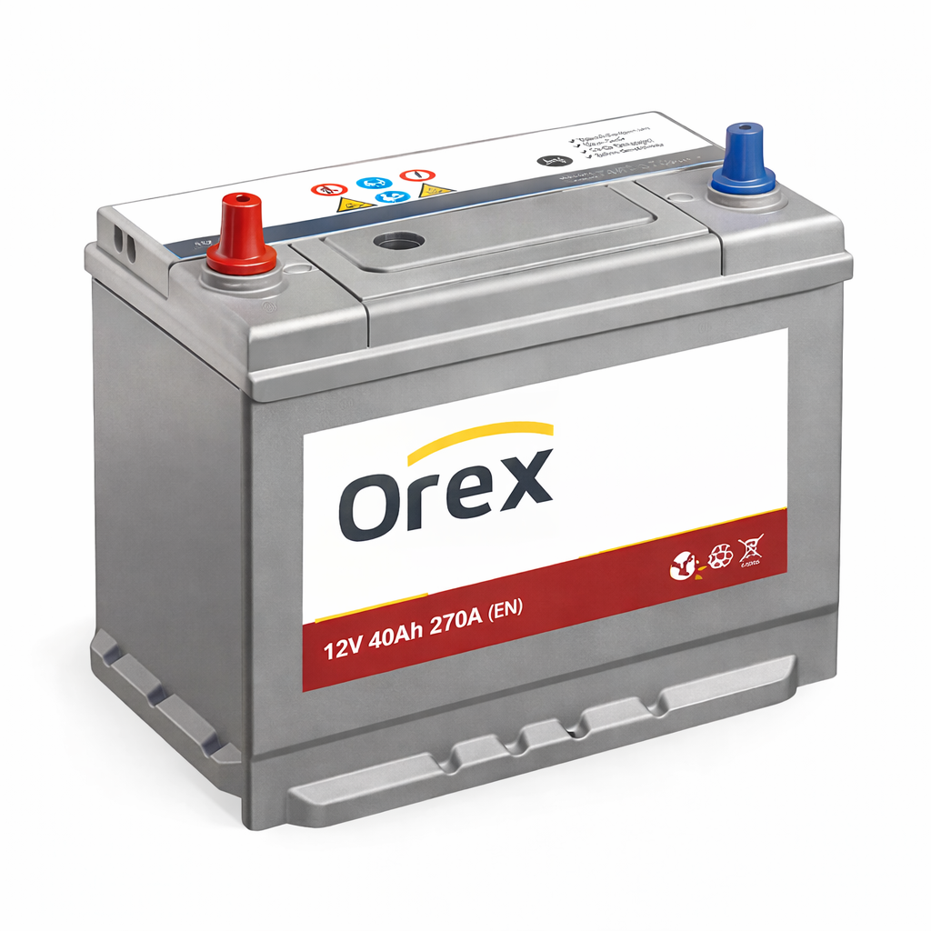 Orex 40Ah Japon İnce Kutup Akü | Araç Aküsü | Mezitli Akü