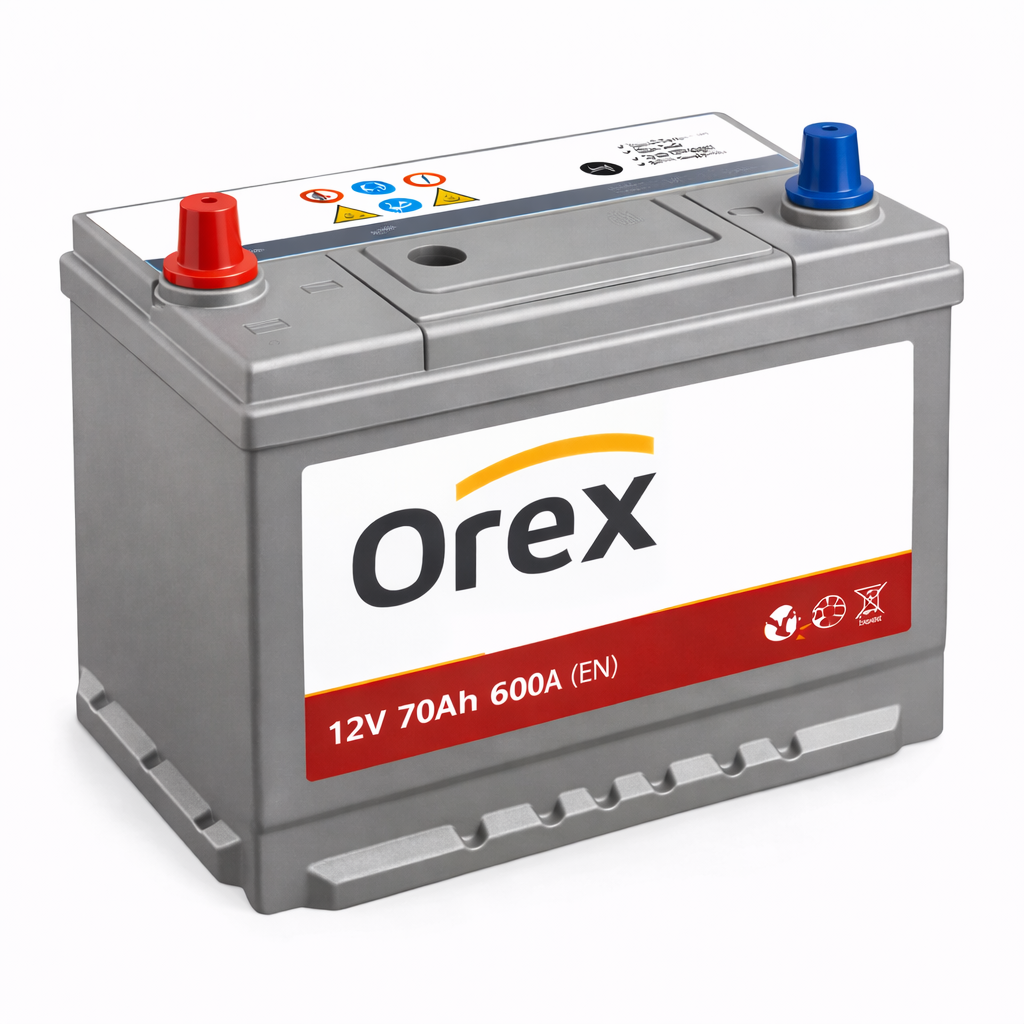 Orex 70Ah Asya Ters Kutup Akü | Araç Aküsü | Mezitli Akü