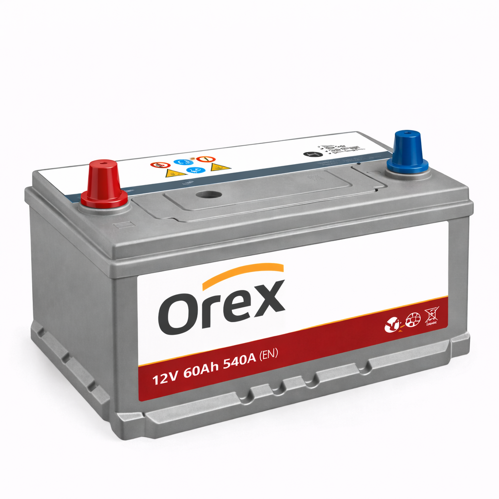 Orex 60Ah Basık Akü | Araç Aküsü | Mezitli Akü
